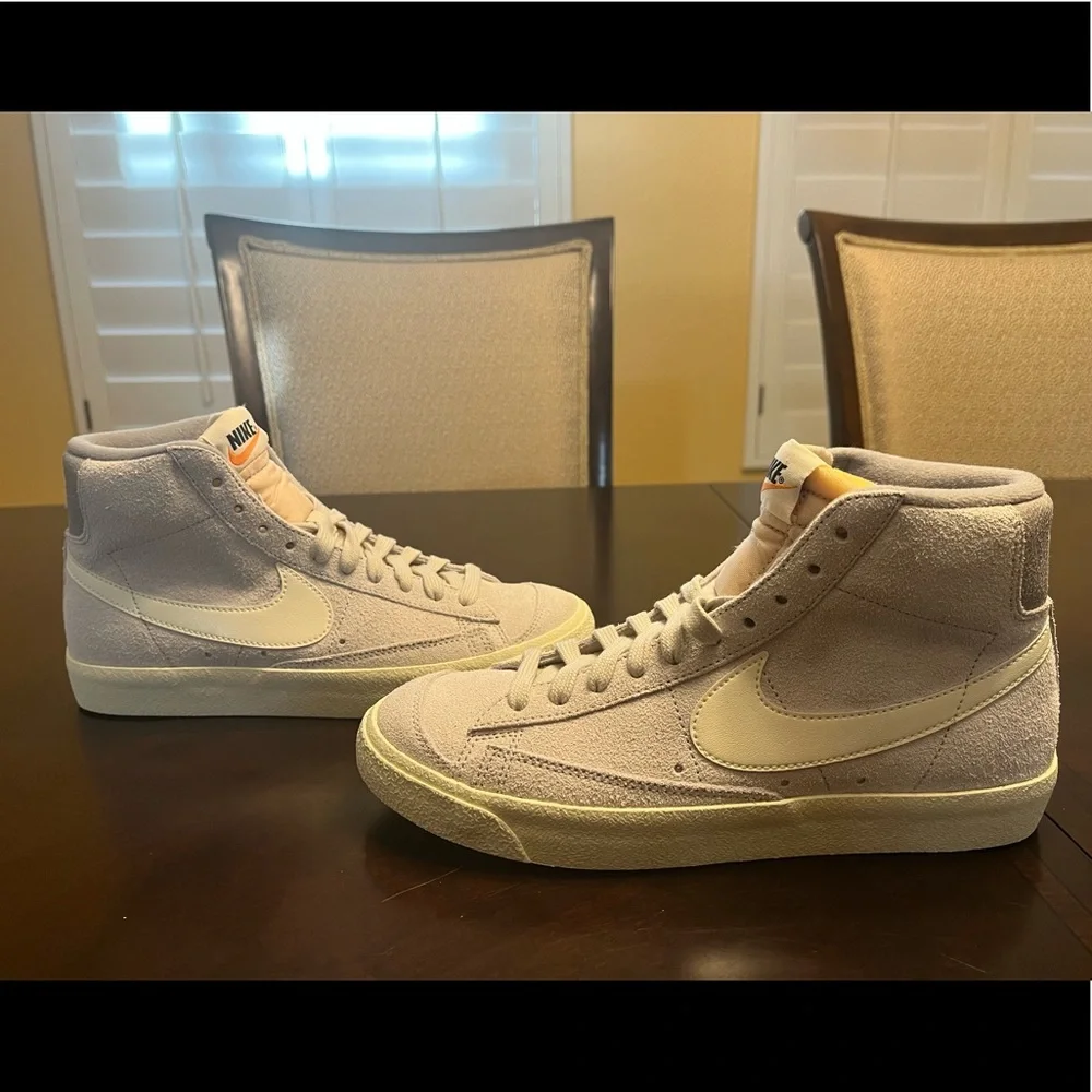 New Nike Blazer Mid 77 Premium Light Gray Sneaker Shoes Size US 7.5 - Picture 11 of 13